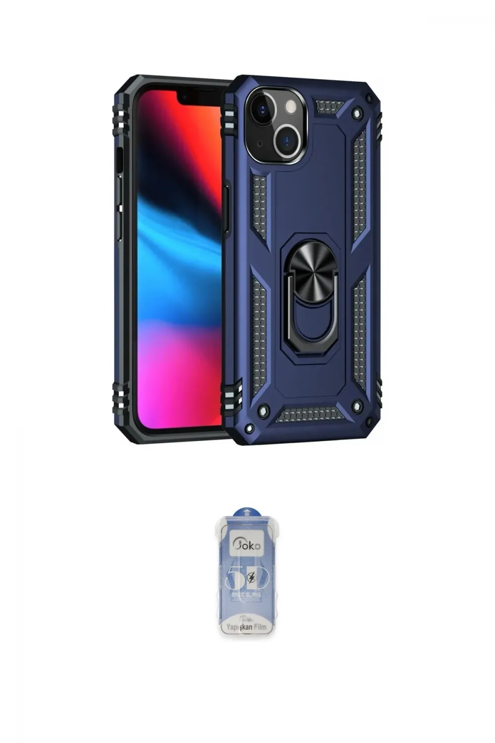 ieg™ iPhone 14 Kılıf Ahenk Klasik Koleksiyonu - Siyah Joko Magic 5D Cam