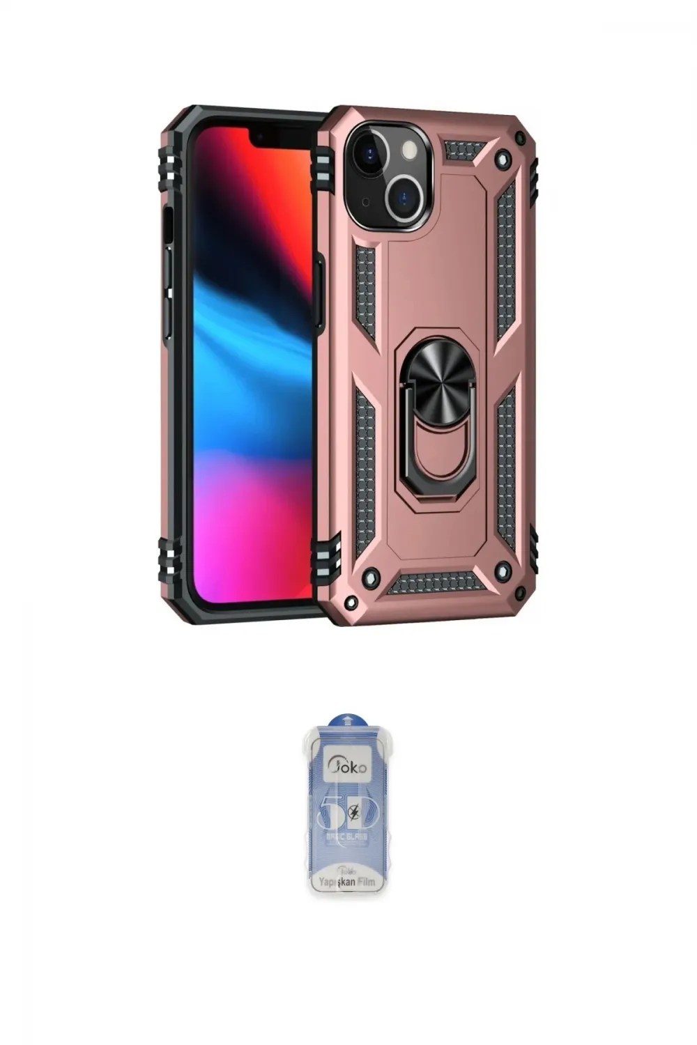 ieg™ iPhone 14 Kılıf Ahenk Klasik Koleksiyonu - Siyah Joko Magic 5D Cam