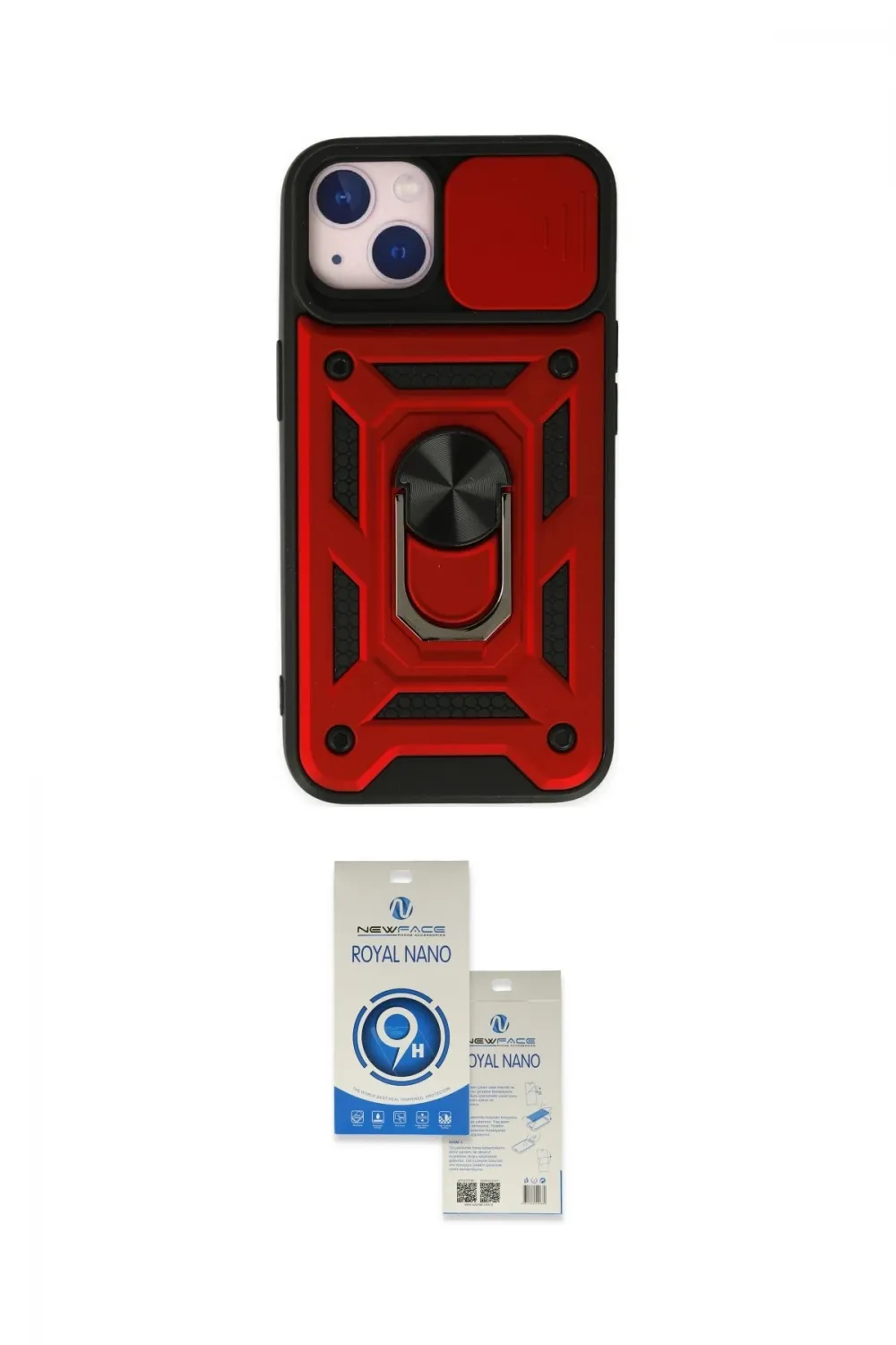 ieg™ iPhone 14 Kılıf Ahenk Klasik - Şeffaf Royal Nano Ekran Koruyucu