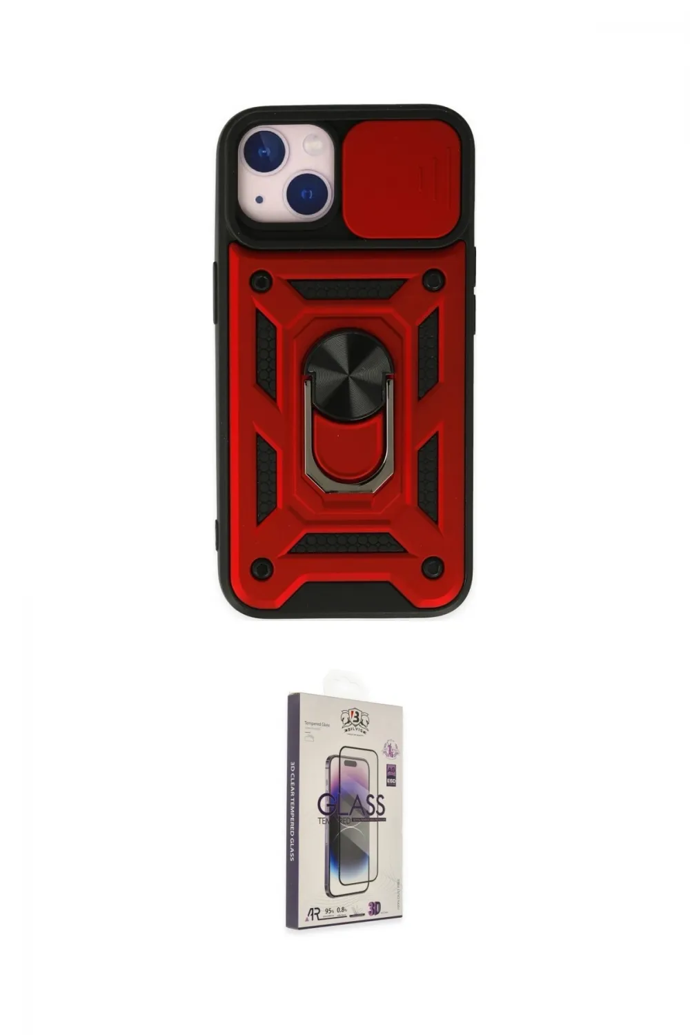 ieg™ iPhone 14 Kılıf Ahenk Klasik - Siyah Bilvis 3D Cam Ekran Koruyucu