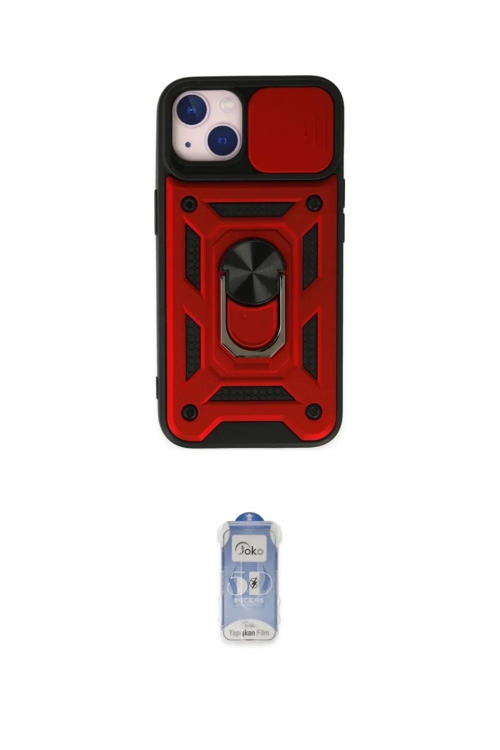 ieg™ iPhone 14 Kılıf Ahenk Klasik - Siyah Joko Magic 5D Cam