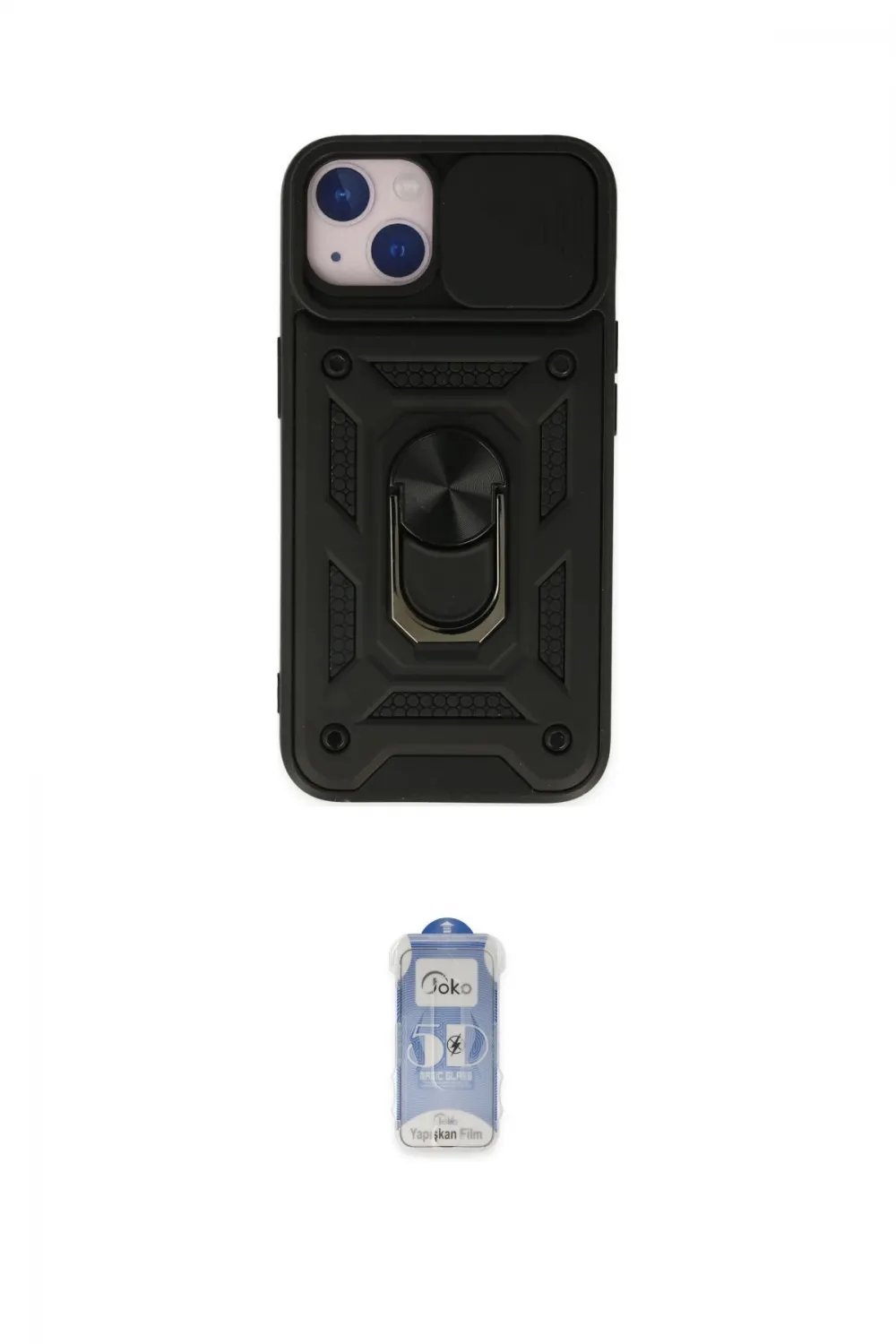 ieg™ iPhone 14 Kılıf Ahenk Klasik - Siyah Joko Magic 5D Cam