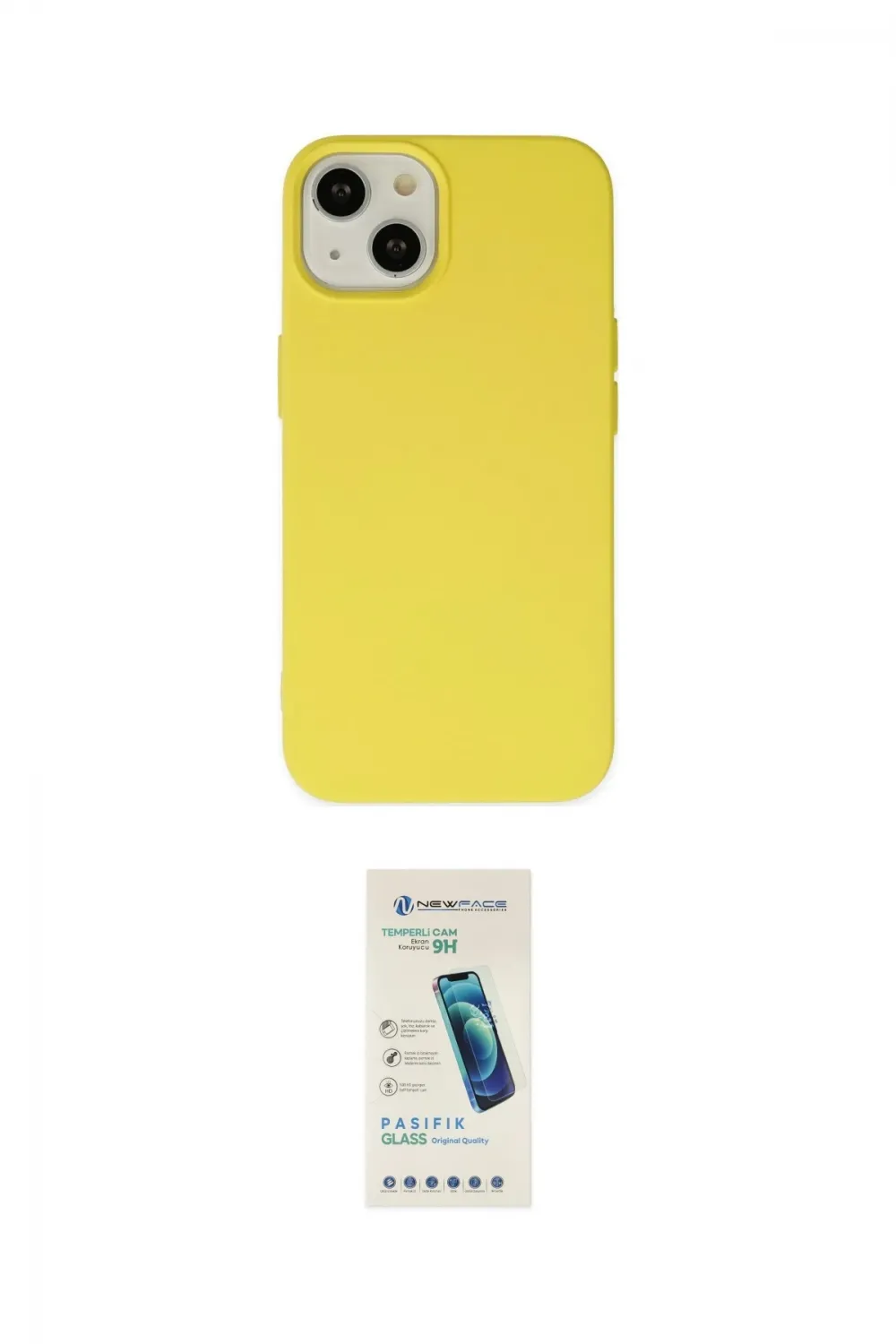 ieg™ iPhone 14 Kılıf Ahenk Serisi - Şeffaf Pasifik Cam Ekran Koruyucu