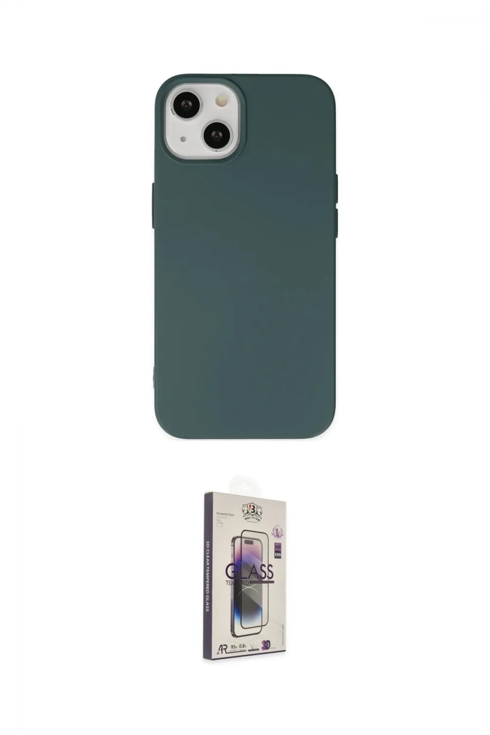 ieg™ iPhone 14 Kılıf Ahenk Serisi - Siyah Bilvis 3D Cam Ekran Koruyucu