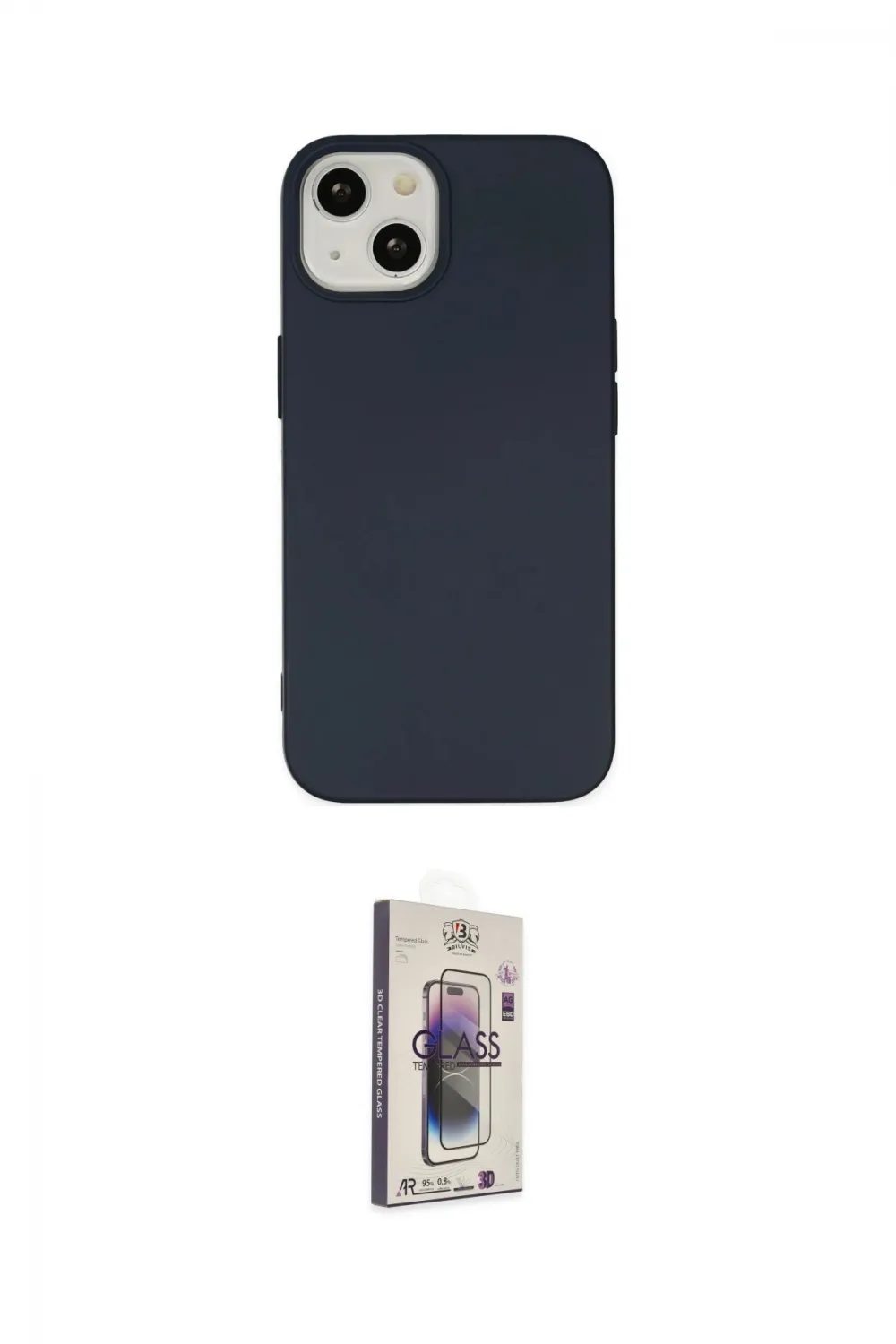 ieg™ iPhone 14 Kılıf Ahenk Serisi - Siyah Bilvis 3D Cam Ekran Koruyucu