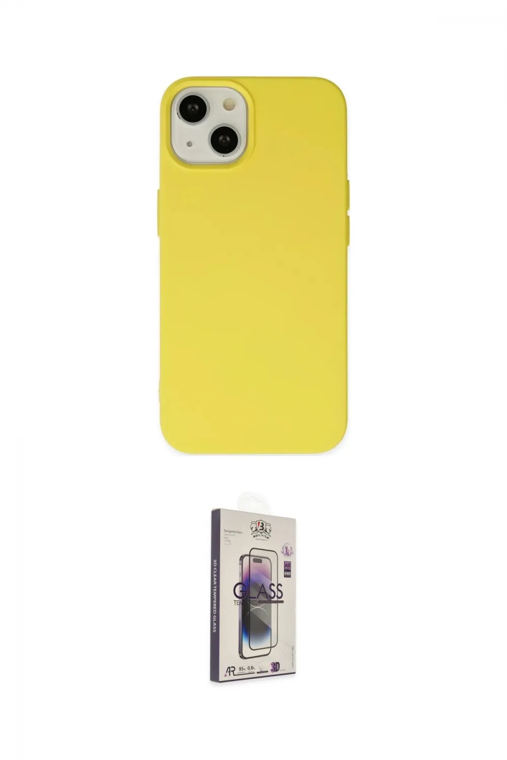ieg™ iPhone 14 Kılıf Ahenk Serisi - Siyah Bilvis 3D Cam Ekran Koruyucu