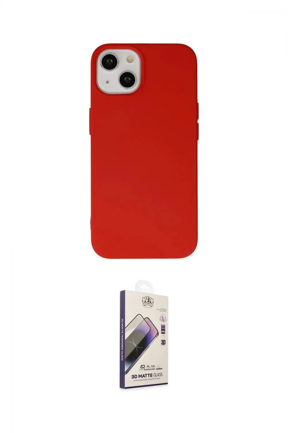 ieg™ iPhone 14 Kılıf Ahenk Serisi - Siyah Bilvis 3D Mat Cam Ekran Koruyucu