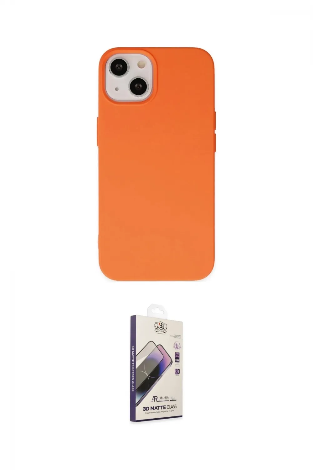 ieg™ iPhone 14 Kılıf Ahenk Serisi - Siyah Bilvis 3D Mat Cam Ekran Koruyucu