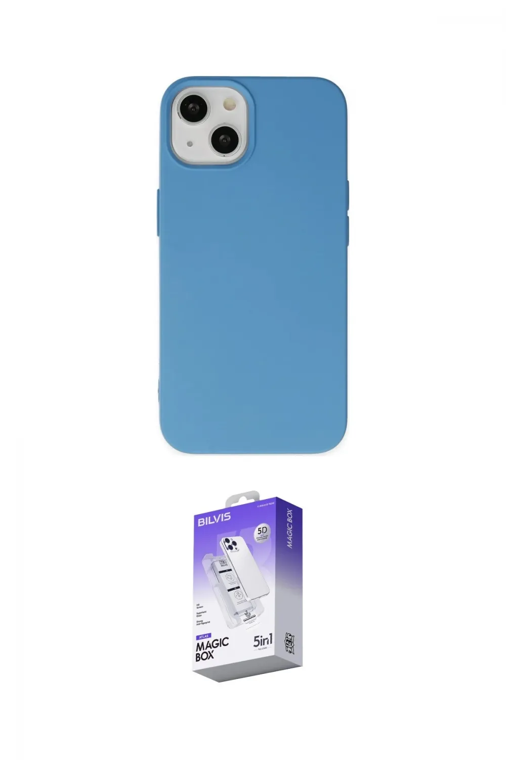 ieg™ iPhone 14 Kılıf Ahenk Serisi - Siyah Bilvis 5in1 3D Magic Cam Ekran Koruyucu