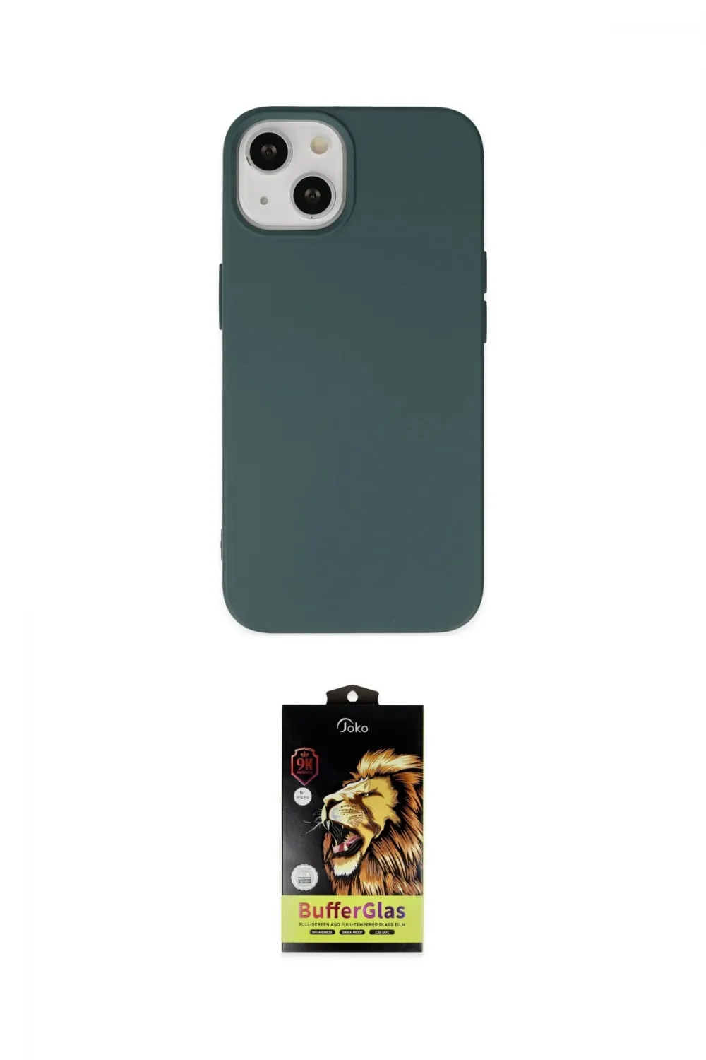 ieg™ iPhone 14 Kılıf Ahenk Serisi - Siyah Buffer Cam Ekran Koruyucu