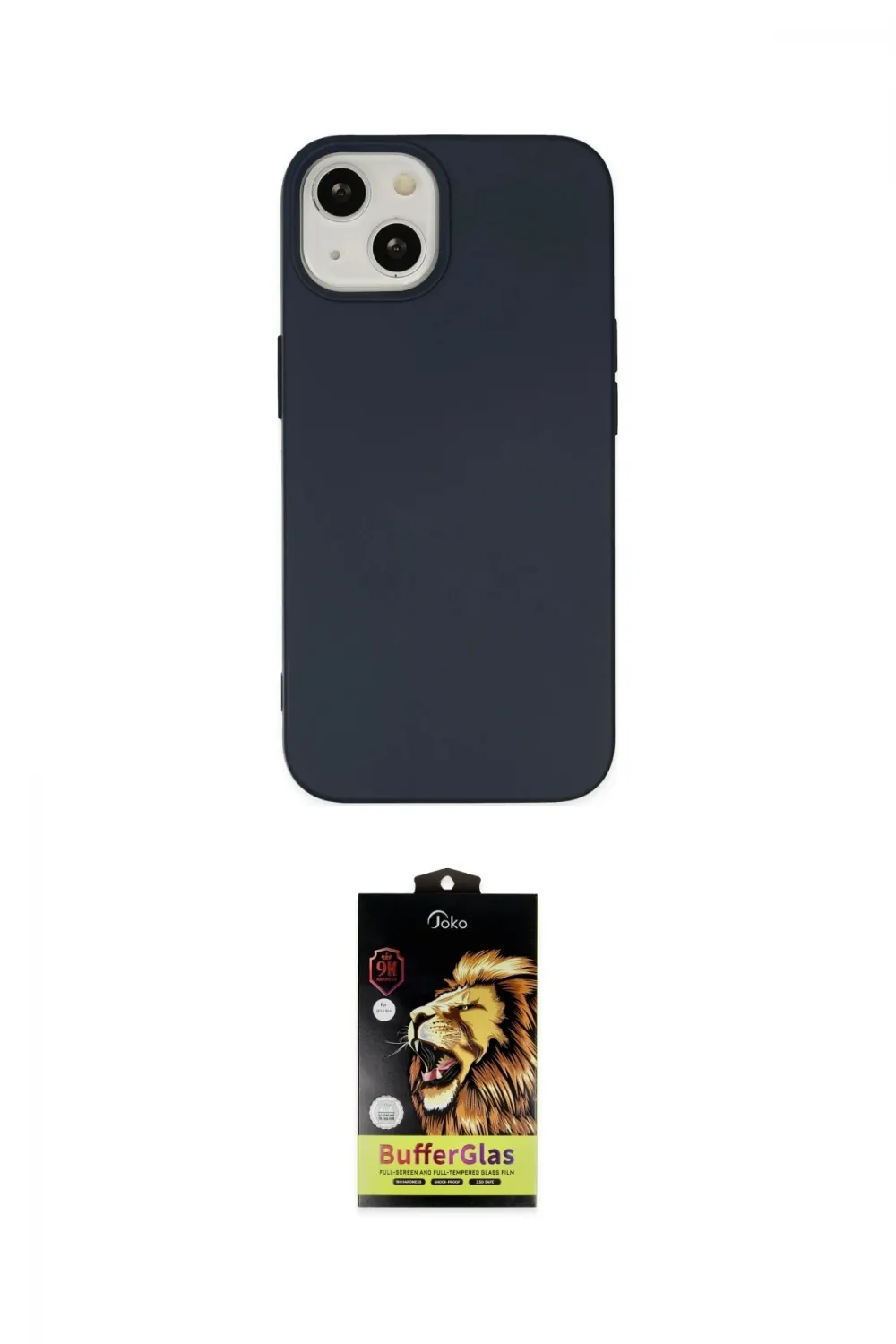 ieg™ iPhone 14 Kılıf Ahenk Serisi - Siyah Buffer Cam Ekran Koruyucu