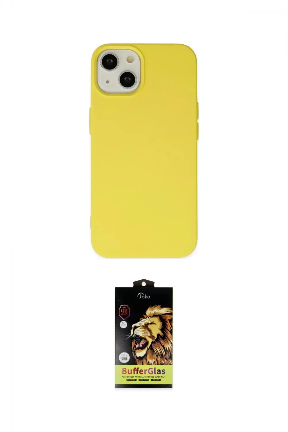 ieg™ iPhone 14 Kılıf Ahenk Serisi - Siyah Buffer Cam Ekran Koruyucu
