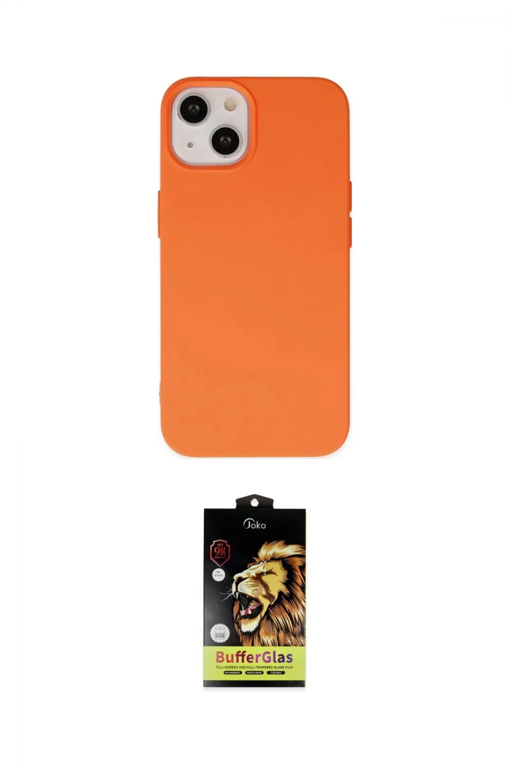ieg™ iPhone 14 Kılıf Ahenk Serisi - Siyah Buffer Cam Ekran Koruyucu