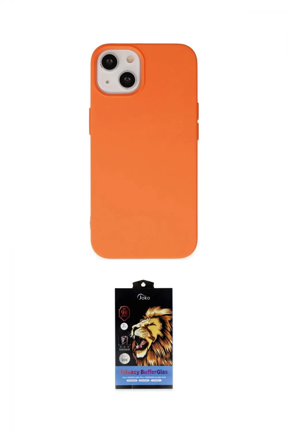 ieg™ iPhone 14 Kılıf Ahenk Serisi - Siyah Buffer Hayalet Cam Ekran Koruyucu