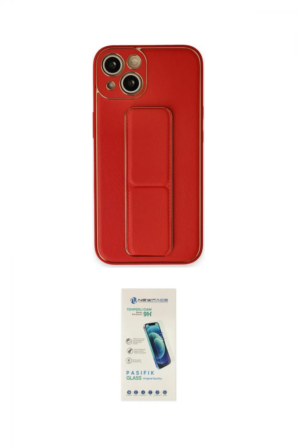 ieg™ iPhone 14 Kılıf Akış Doku - Şeffaf Pasifik Cam Ekran Koruyucu