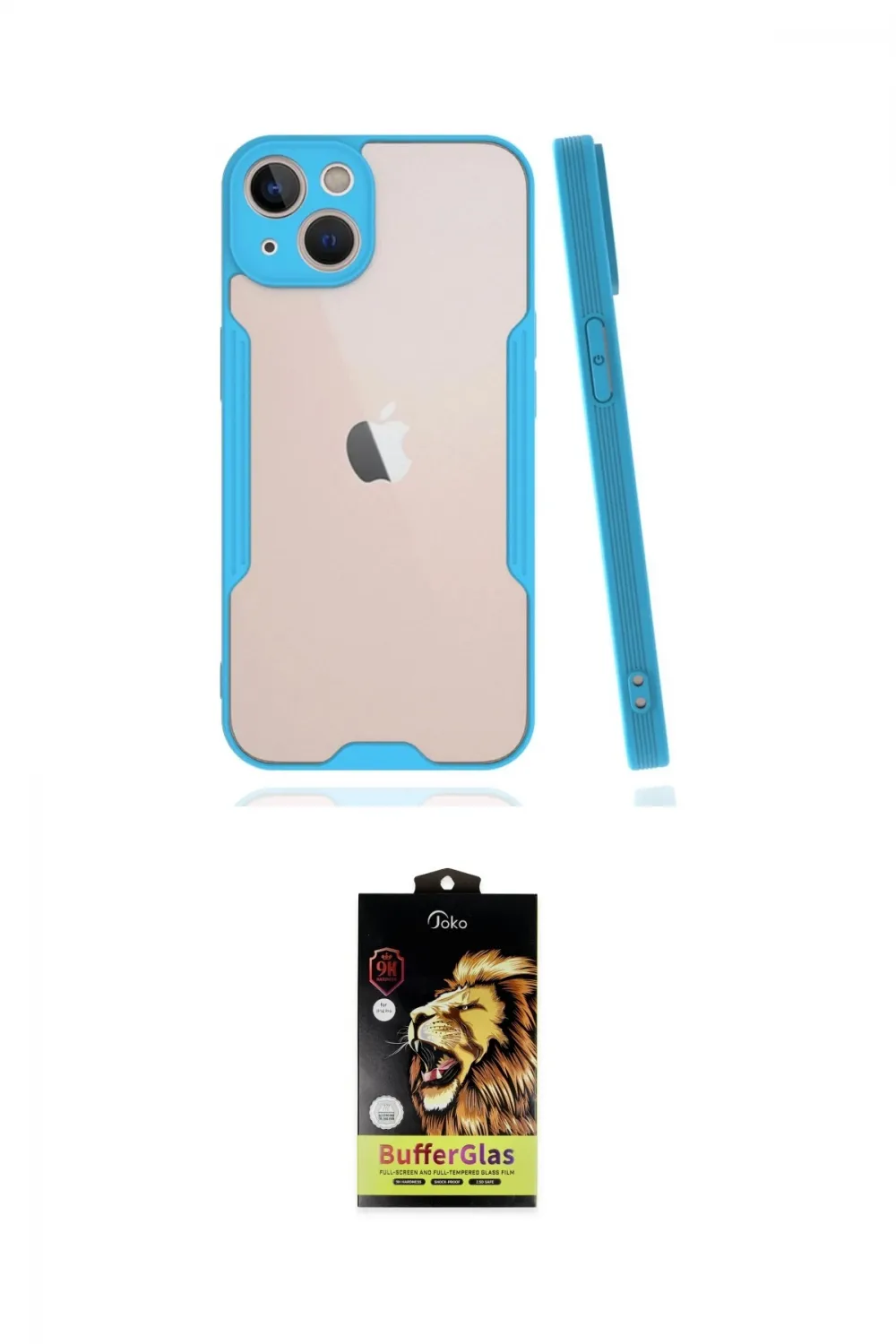 ieg™ iPhone 14 Kılıf Atlas Asil Serisi - Siyah Buffer Cam Ekran Koruyucu