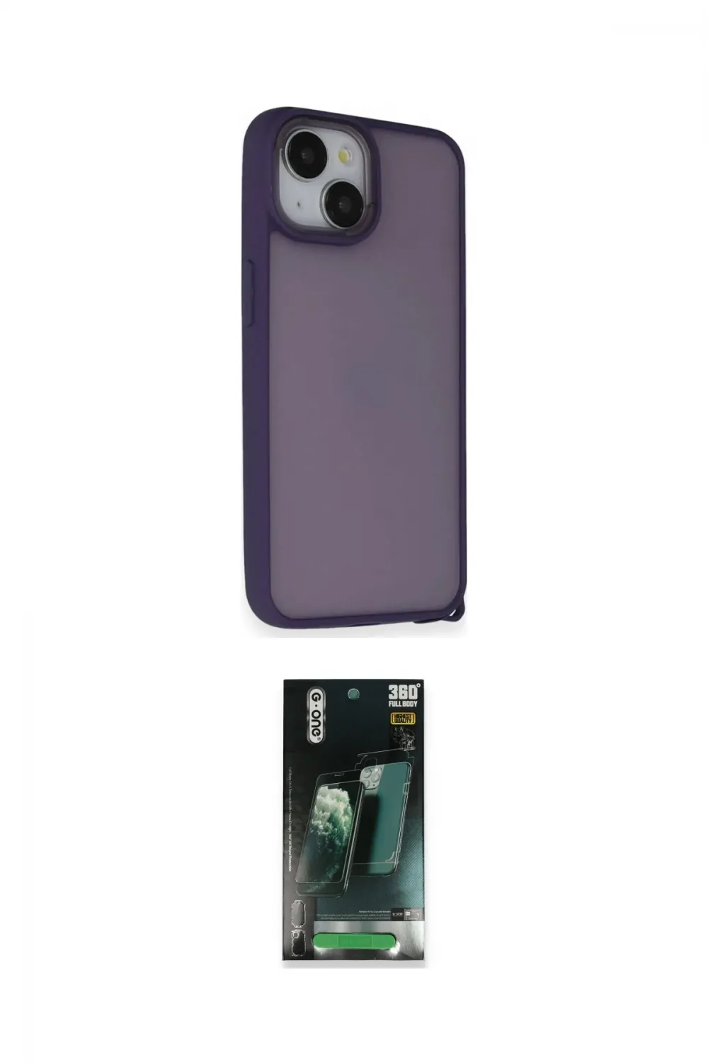 ieg™ iPhone 14 Kılıf Atlas Form - Şeffaf 360 Full Body Arka Koruyucu