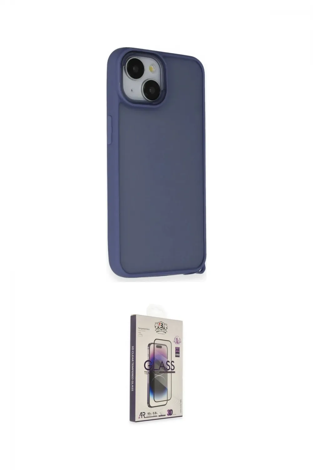 ieg™ iPhone 14 Kılıf Atlas Form - Siyah Bilvis 3D Cam Ekran Koruyucu