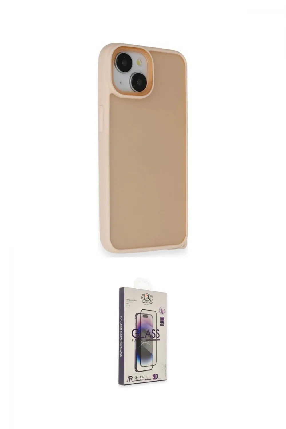 ieg™ iPhone 14 Kılıf Atlas Form - Siyah Bilvis 3D Cam Ekran Koruyucu