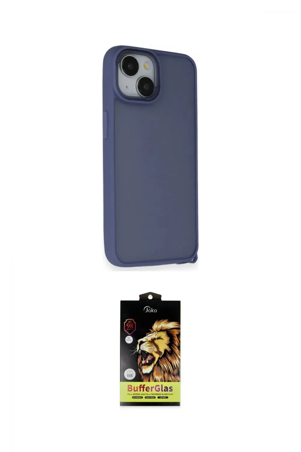 ieg™ iPhone 14 Kılıf Atlas Form - Siyah Buffer Cam Ekran Koruyucu