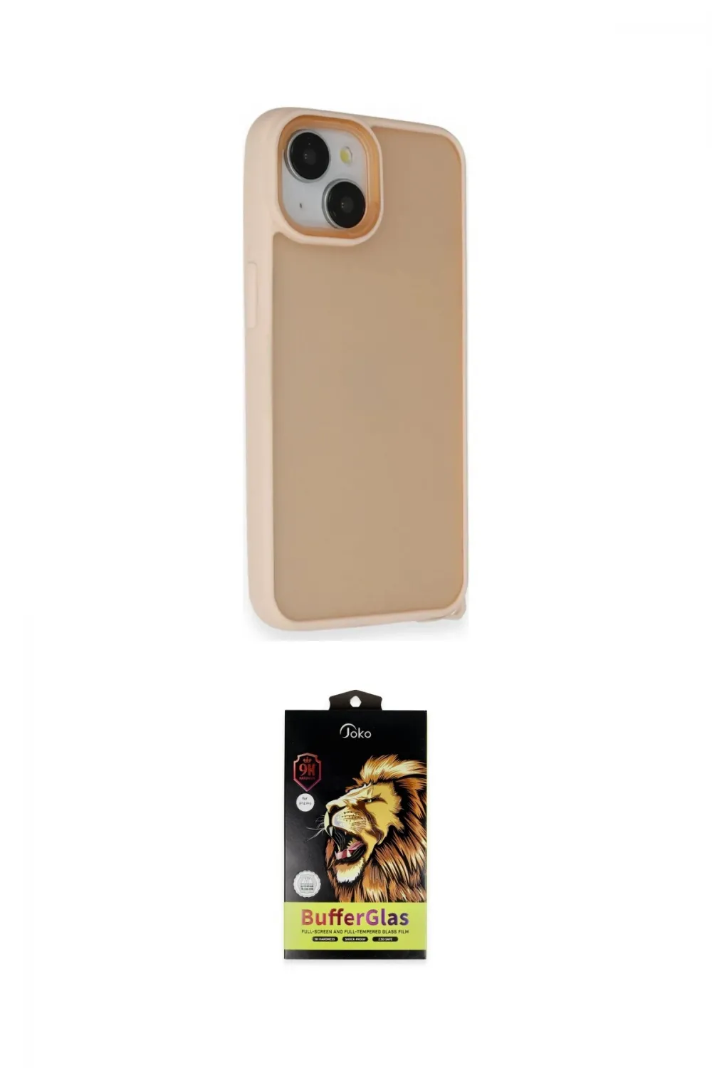 ieg™ iPhone 14 Kılıf Atlas Form - Siyah Buffer Cam Ekran Koruyucu
