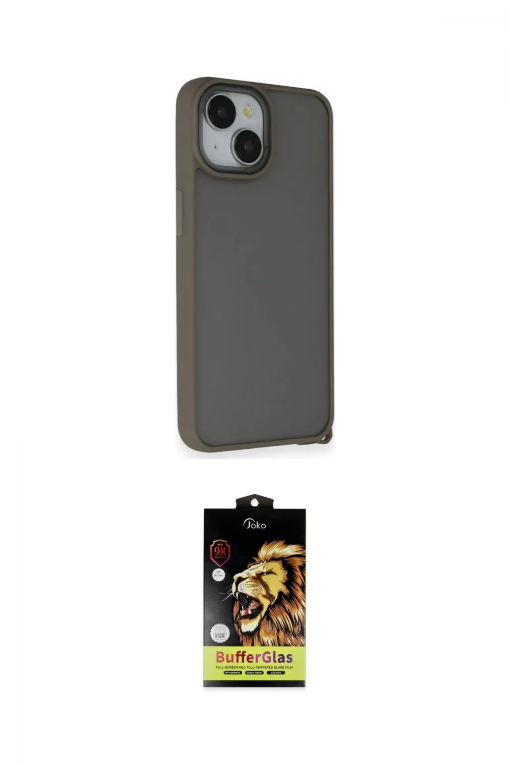ieg™ iPhone 14 Kılıf Atlas Form - Siyah Buffer Cam Ekran Koruyucu