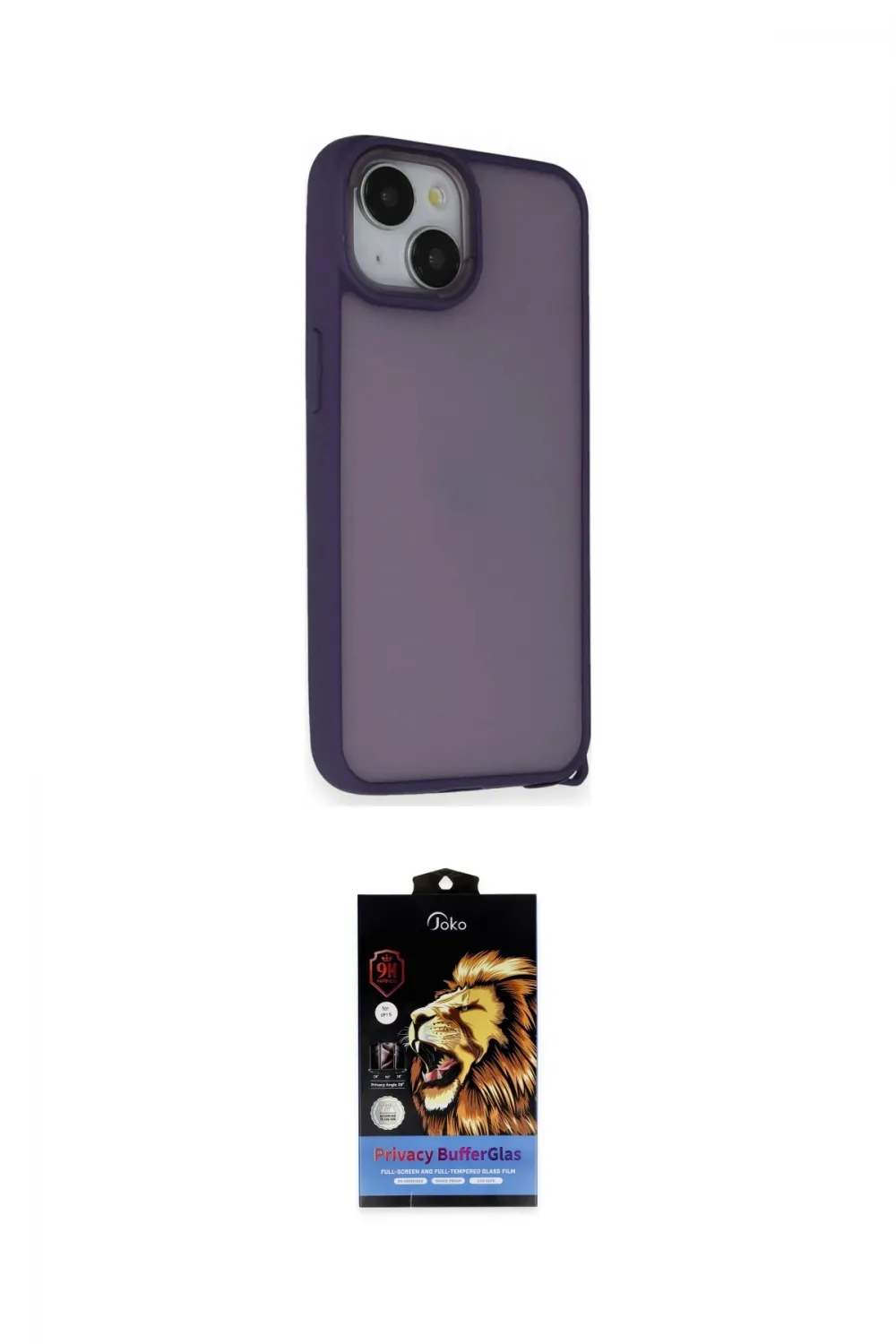 ieg™ iPhone 14 Kılıf Atlas Form - Siyah Buffer Hayalet Cam Ekran Koruyucu