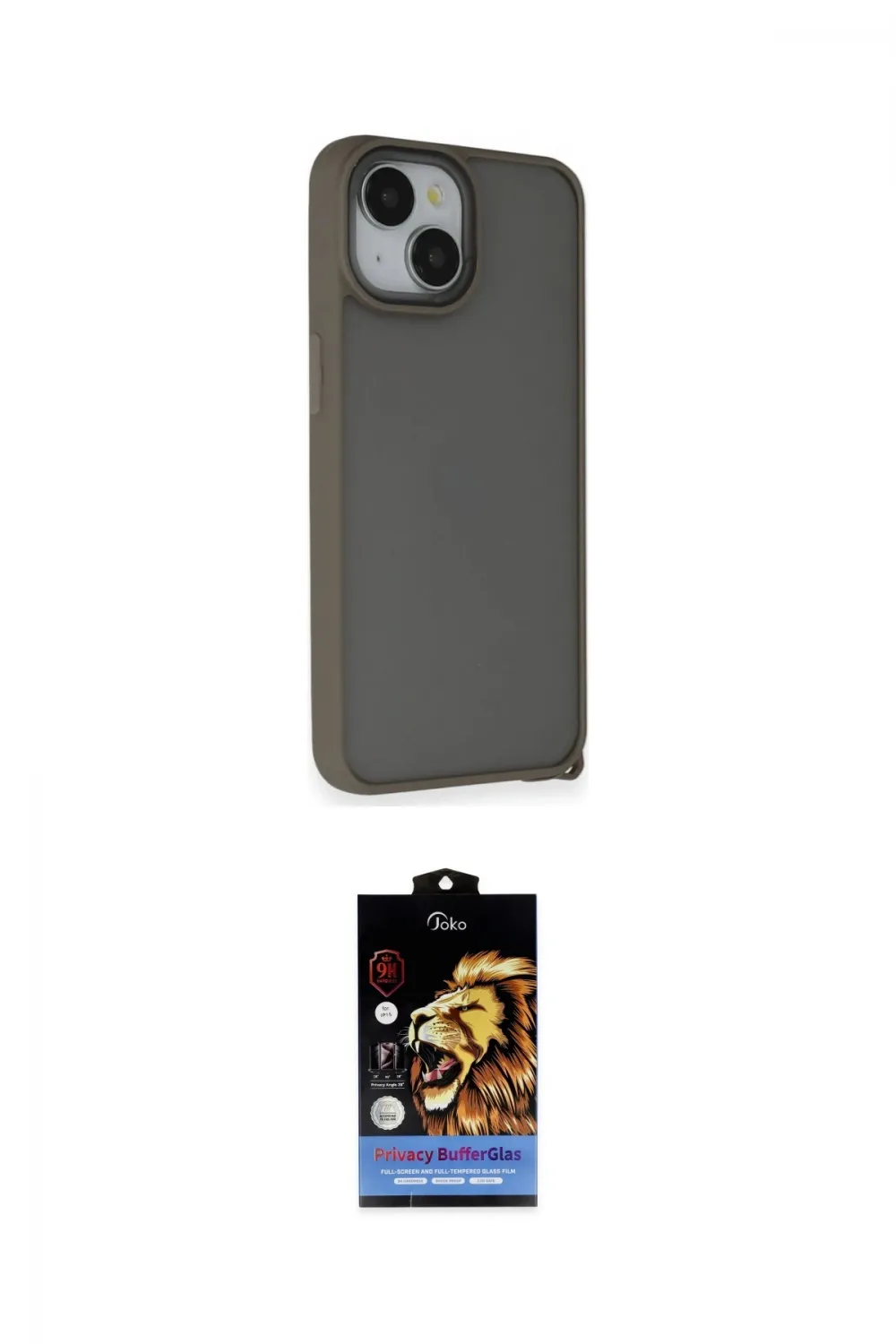 ieg™ iPhone 14 Kılıf Atlas Form - Siyah Buffer Hayalet Cam Ekran Koruyucu