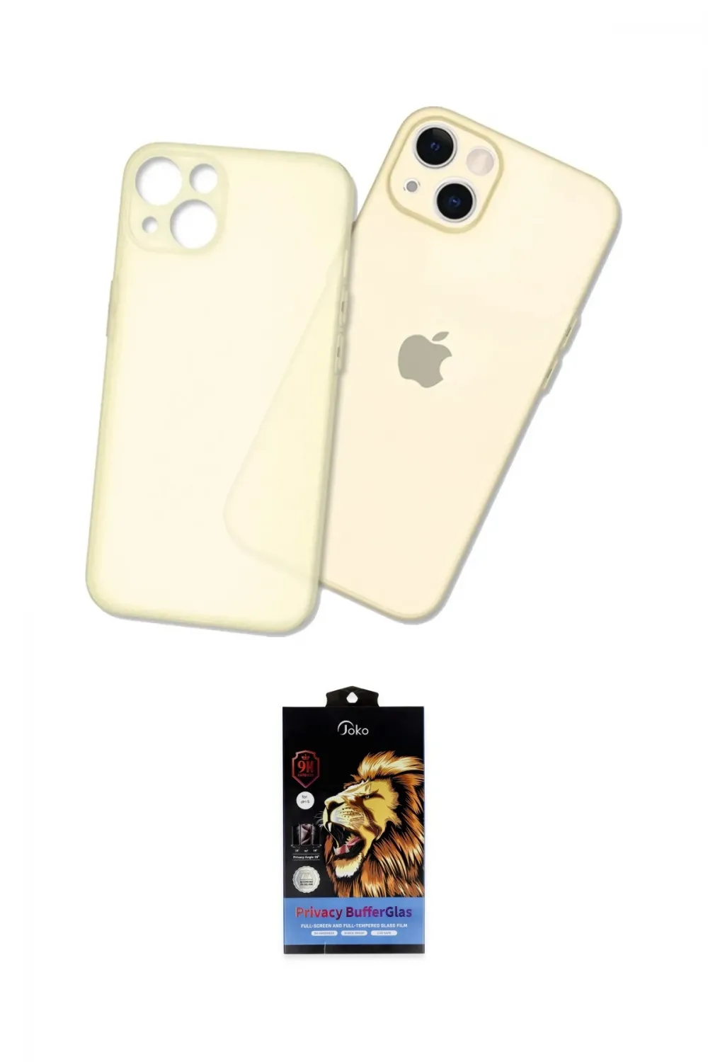 ieg™ iPhone 14 Kılıf Atlas Minimal Prime - Siyah Buffer Hayalet Cam Ekran Koruyucu