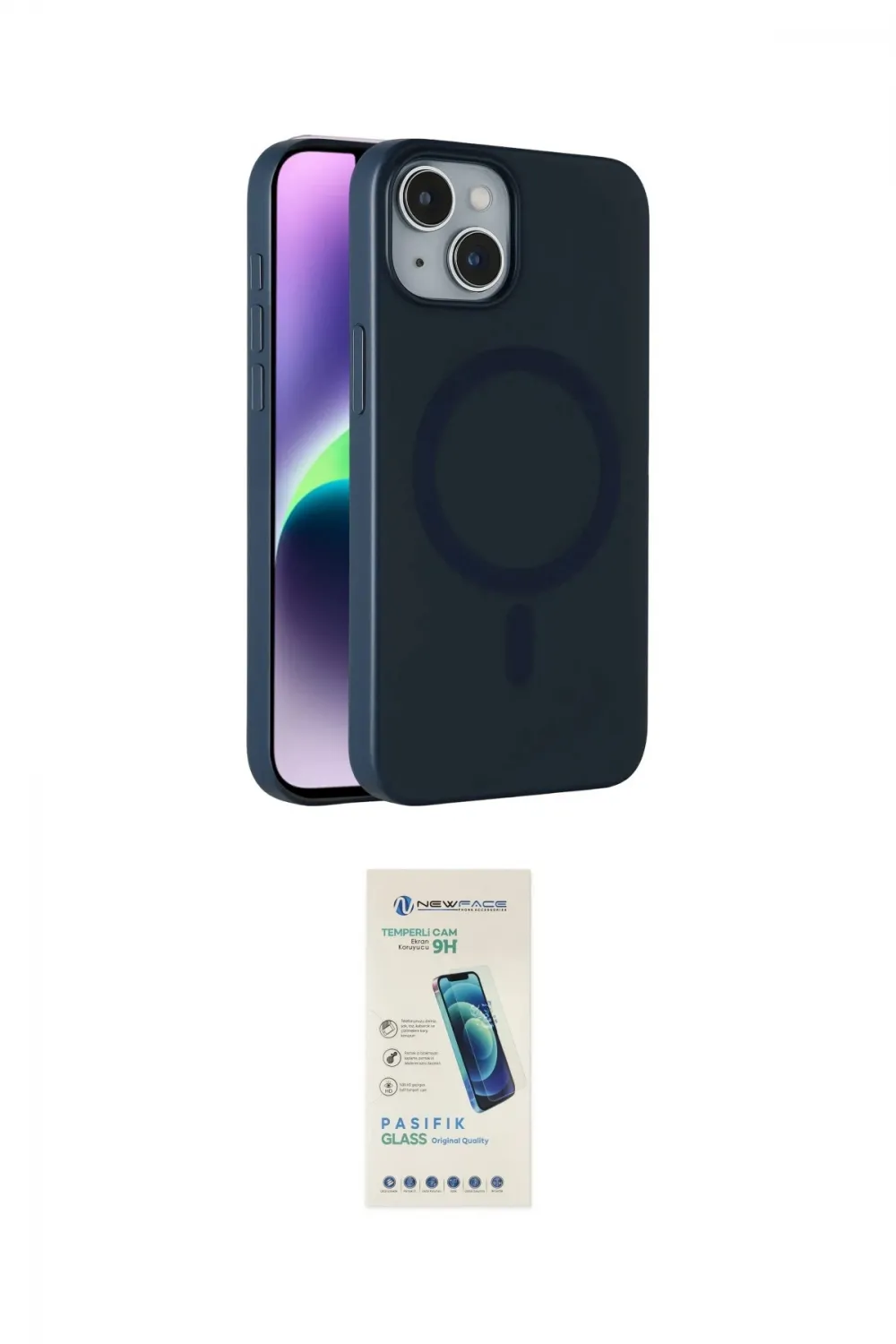 ieg™ iPhone 14 Kılıf Çekirdek Modern Prime - Şeffaf Pasifik Cam Ekran Koruyucu