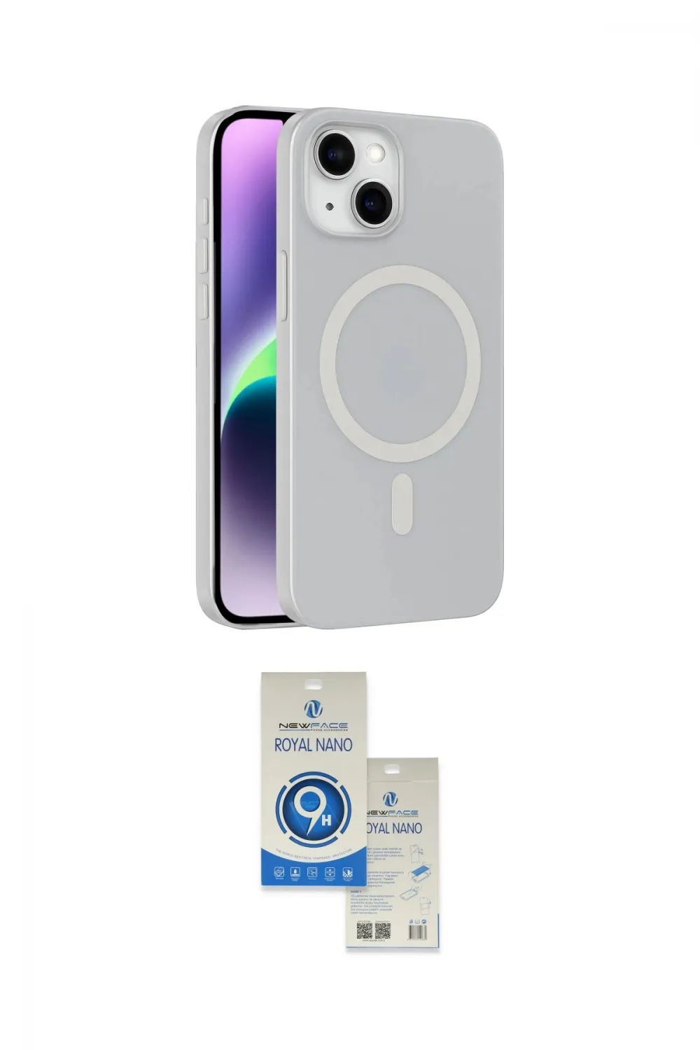 ieg™ iPhone 14 Kılıf Çekirdek Modern Prime - Şeffaf Royal Nano Ekran Koruyucu