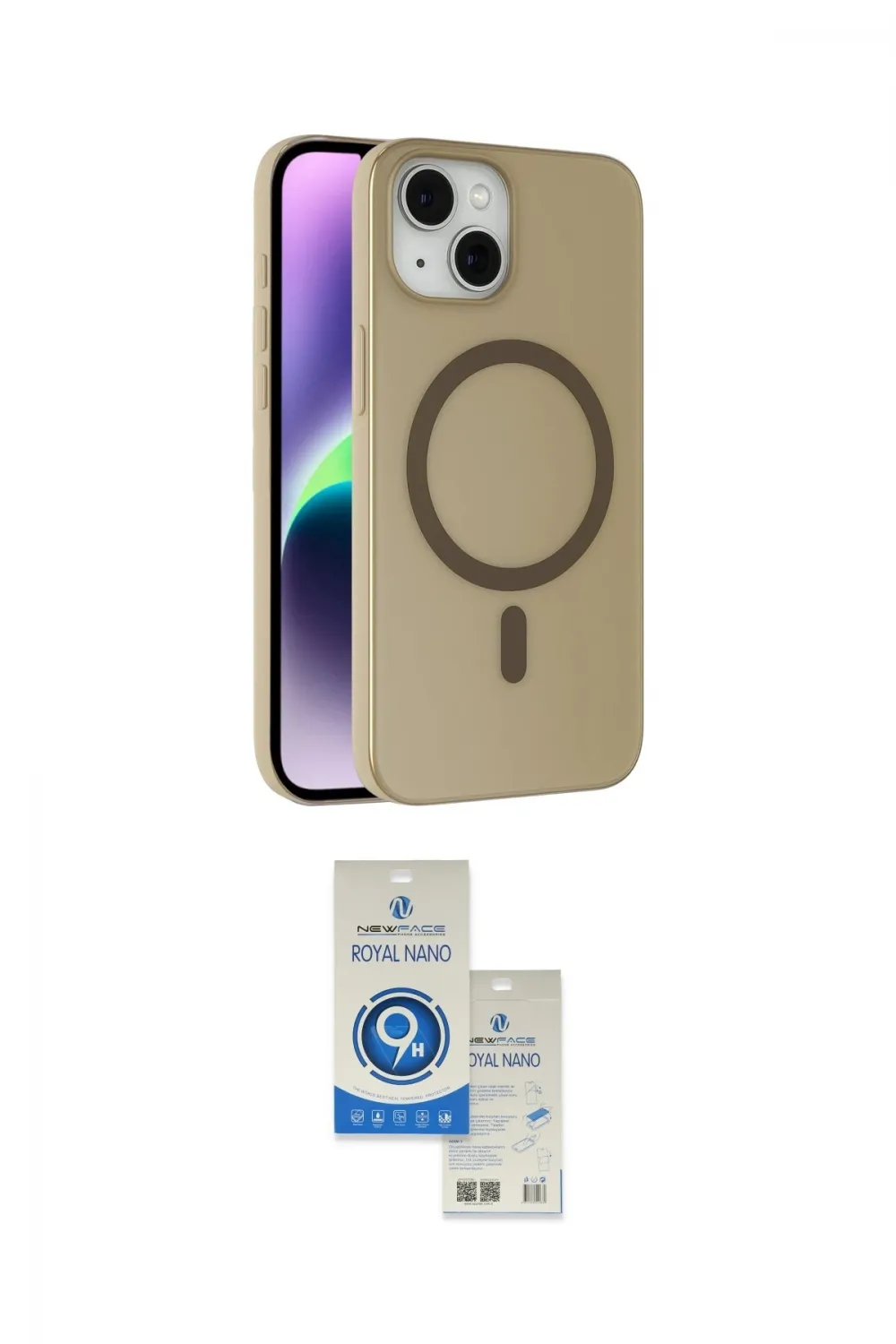 ieg™ iPhone 14 Kılıf Çekirdek Modern Prime - Şeffaf Royal Nano Ekran Koruyucu