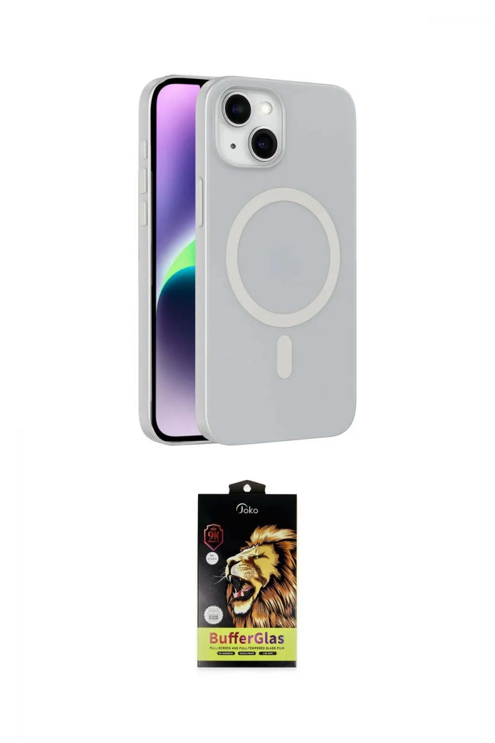 ieg™ iPhone 14 Kılıf Çekirdek Modern Prime - Siyah Buffer Cam Ekran Koruyucu
