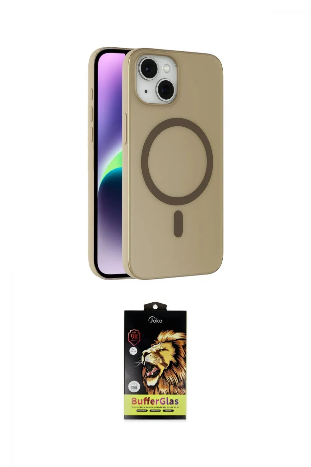ieg™ iPhone 14 Kılıf Çekirdek Modern Prime - Siyah Buffer Cam Ekran Koruyucu