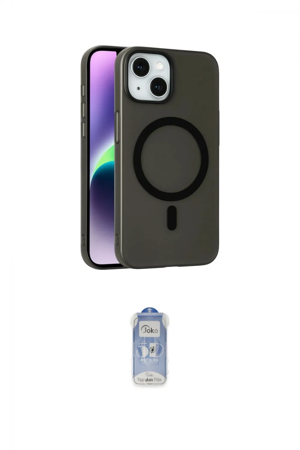 ieg™ iPhone 14 Kılıf Çekirdek Modern Prime - Siyah Joko Magic 5D Cam