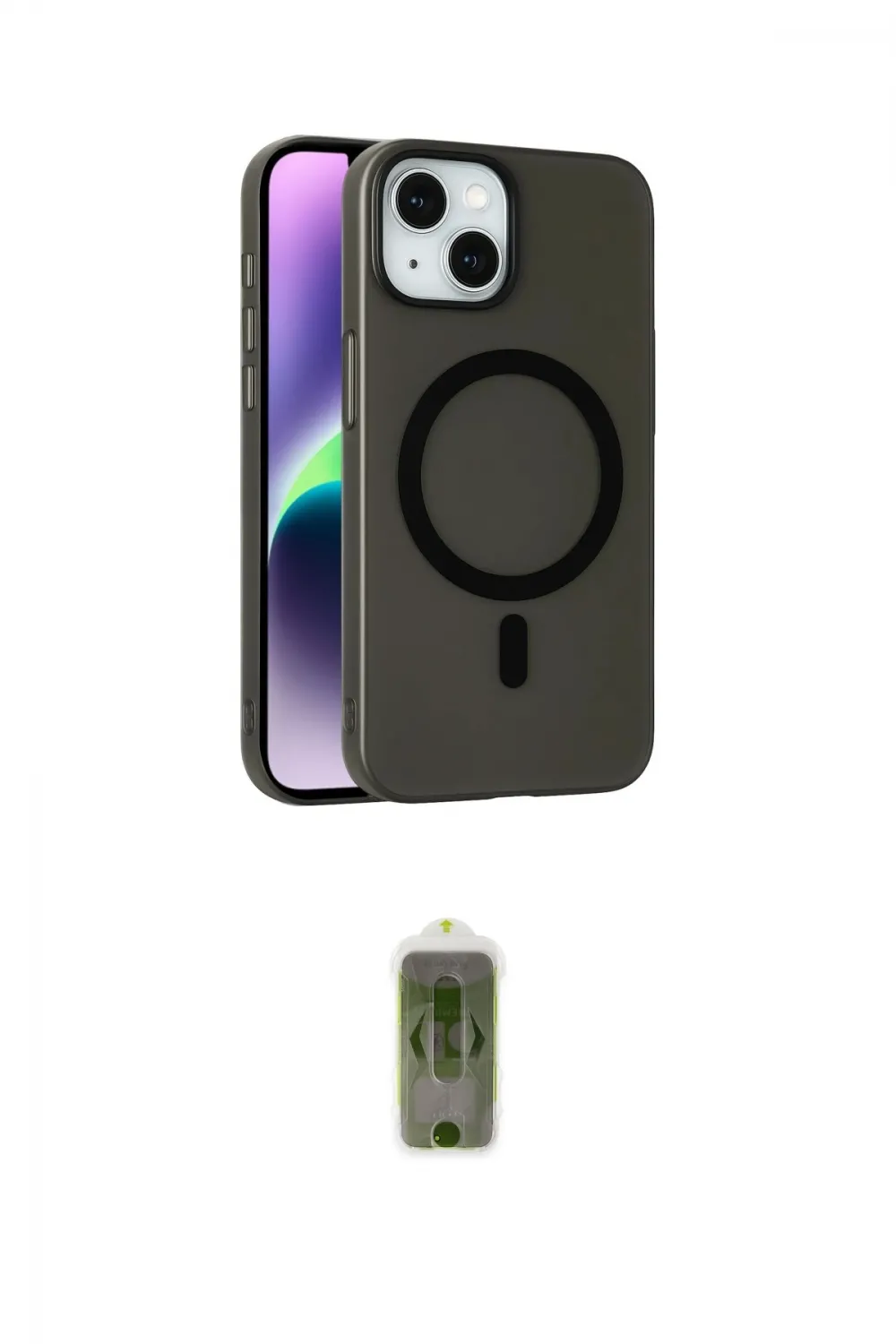 ieg™ iPhone 14 Kılıf Çekirdek Modern Prime - Siyah Joko Magic 5D Hayalet Cam