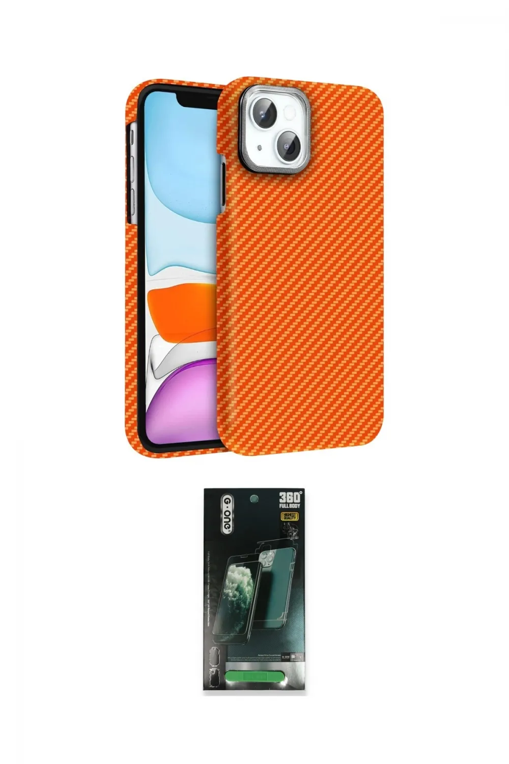ieg™ iPhone 14 Kılıf Doruk Serisi - Şeffaf 360 Full Body Arka Koruyucu