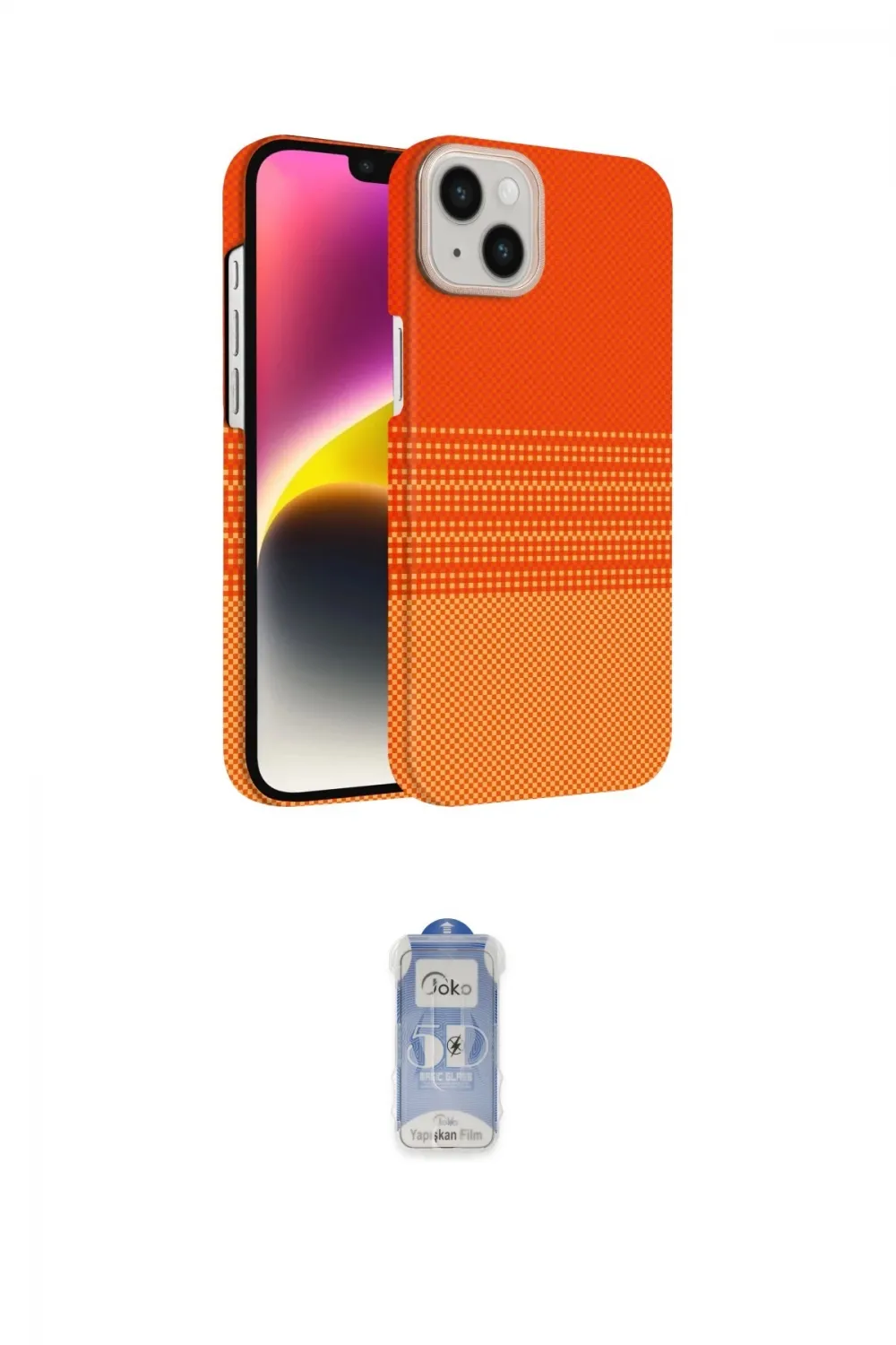 ieg™ iPhone 14 Kılıf Doruk Serisi - Siyah Joko Magic 5D Cam
