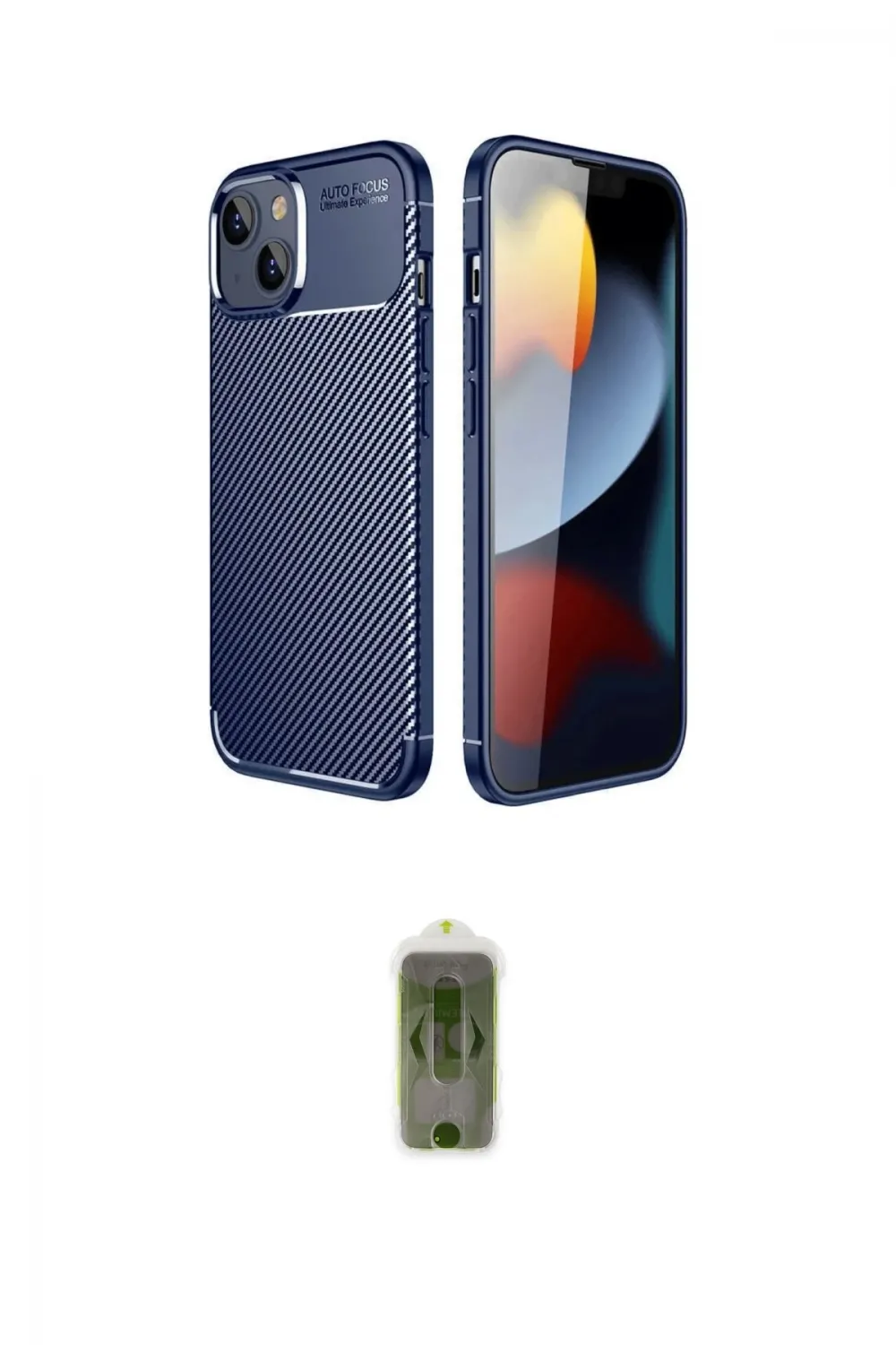 ieg™ iPhone 14 Kılıf Eksen Form Prime - Siyah Joko Magic 5D Hayalet Cam