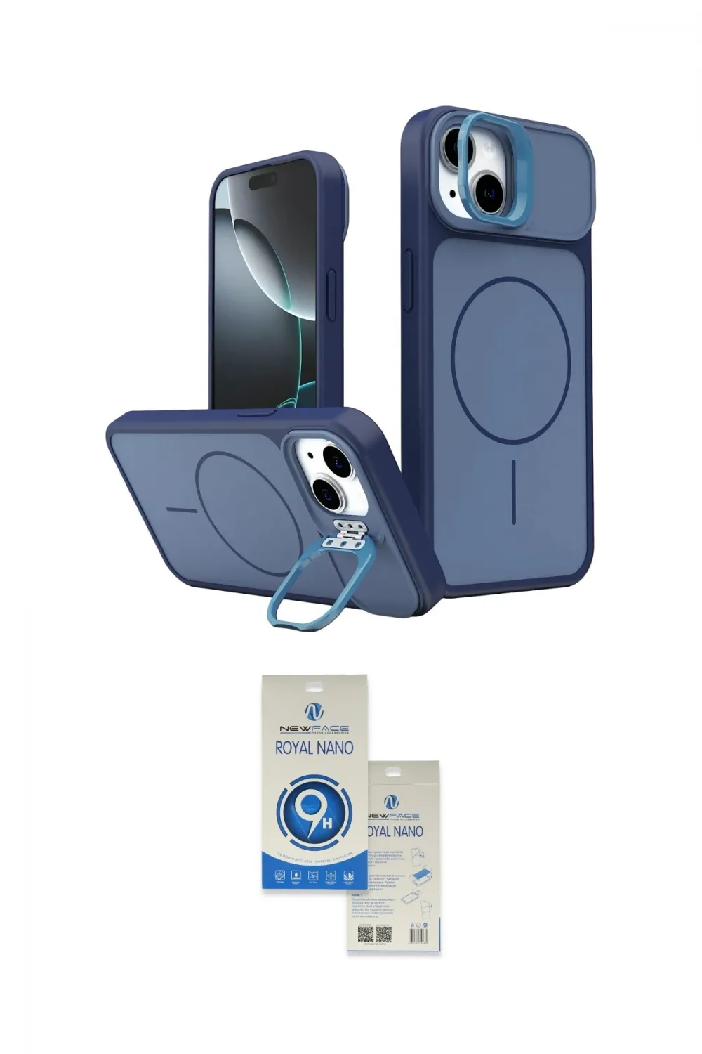 ieg™ iPhone 14 Kılıf İz Modern Prime - Şeffaf Royal Nano Ekran Koruyucu