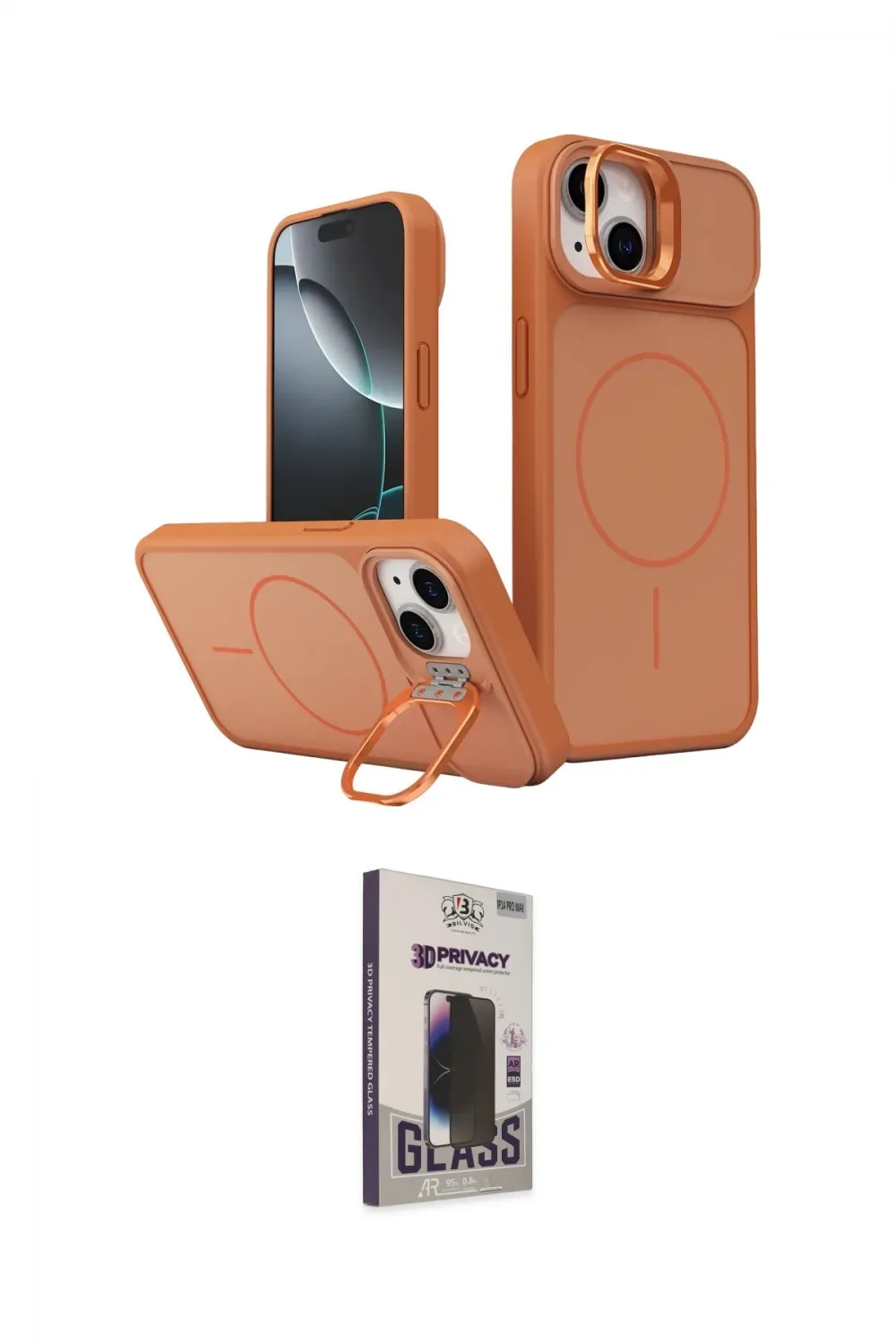 ieg™ iPhone 14 Kılıf İz Modern Prime - Siyah Bilvis Hayalet Cam Ekran Koruyucu