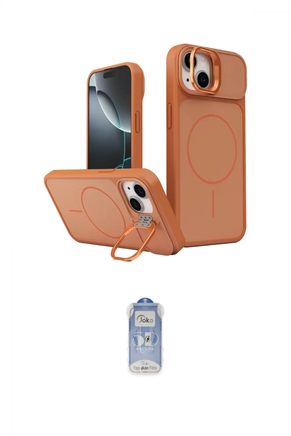 ieg™ iPhone 14 Kılıf İz Modern Prime - Siyah Joko Magic 5D Cam