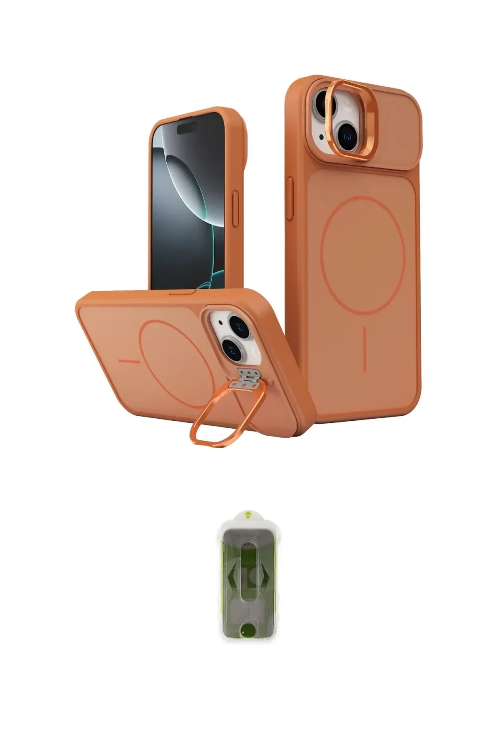 ieg™ iPhone 14 Kılıf İz Modern Prime - Siyah Joko Magic 5D Hayalet Cam