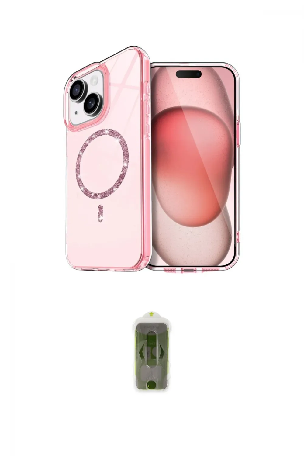 ieg™ iPhone 14 Kılıf Kıvılcım Form Prime - Siyah Joko Magic 5D Hayalet Cam