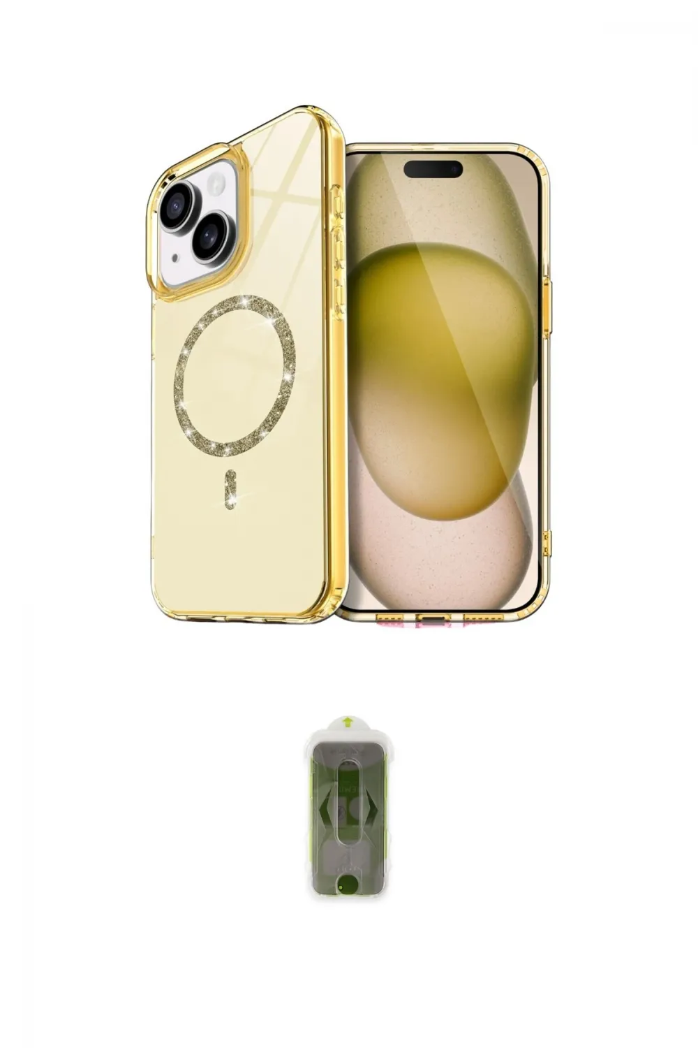 ieg™ iPhone 14 Kılıf Kıvılcım Form Prime - Siyah Joko Magic 5D Hayalet Cam