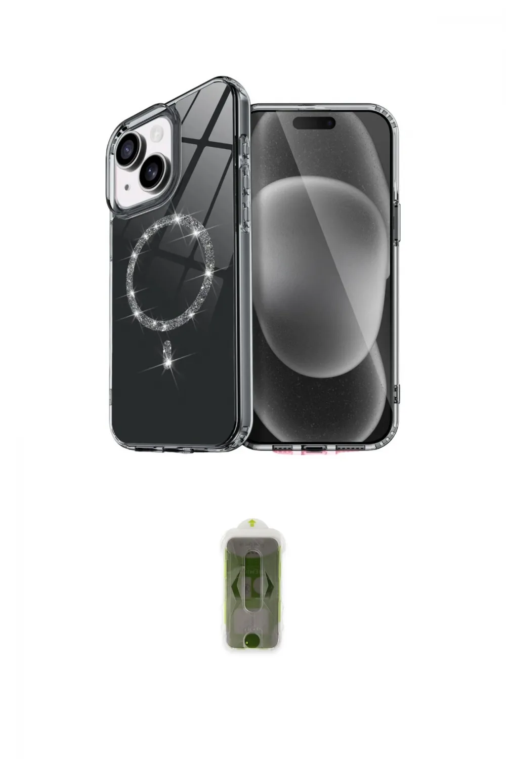 ieg™ iPhone 14 Kılıf Kıvılcım Form Prime - Siyah Joko Magic 5D Hayalet Cam
