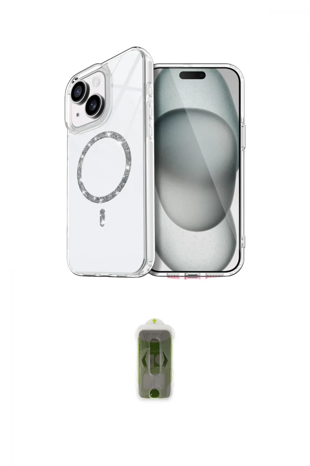 ieg™ iPhone 14 Kılıf Kıvılcım Form Prime - Siyah Joko Magic 5D Hayalet Cam