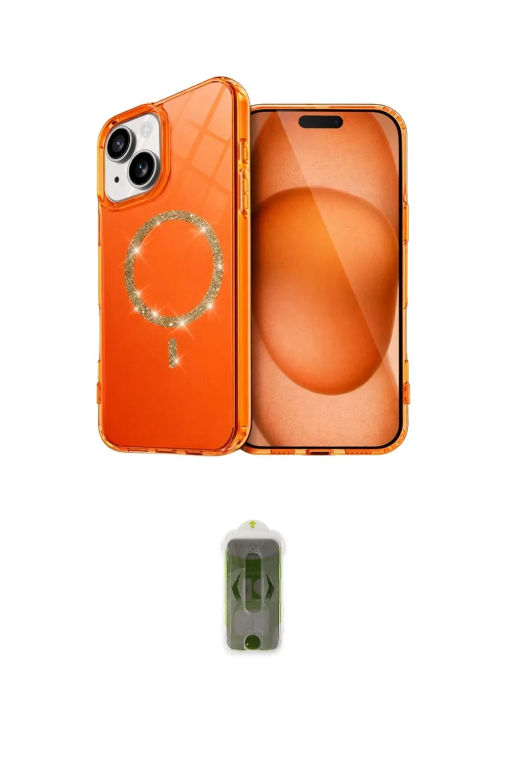 ieg™ iPhone 14 Kılıf Kıvılcım Form Prime - Siyah Joko Magic 5D Hayalet Cam