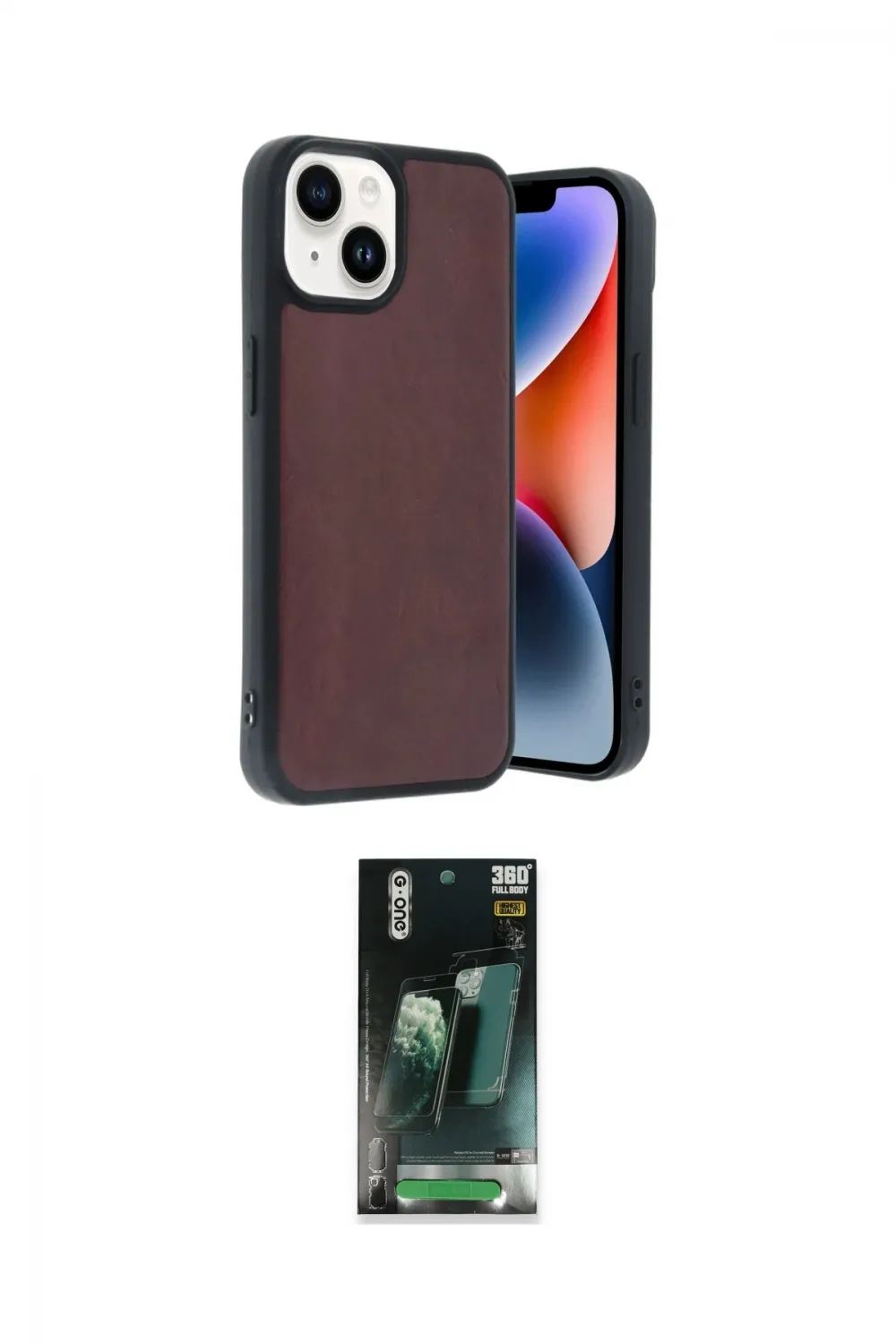ieg™ iPhone 14 Kılıf Kıvılcım Işık Serisi - Şeffaf 360 Full Body Arka Koruyucu