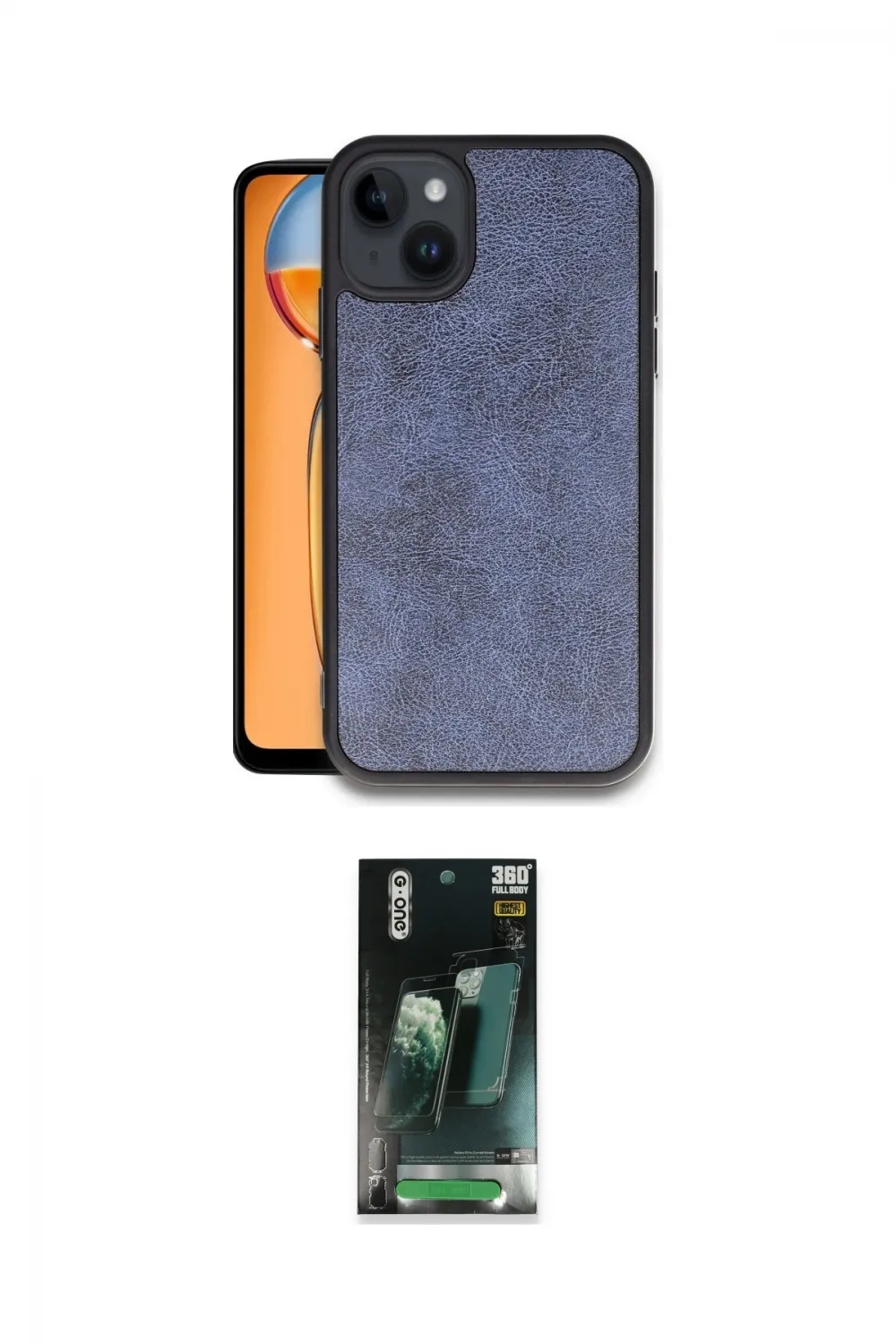 ieg™ iPhone 14 Kılıf Kıvılcım Işık Serisi - Şeffaf 360 Full Body Arka Koruyucu